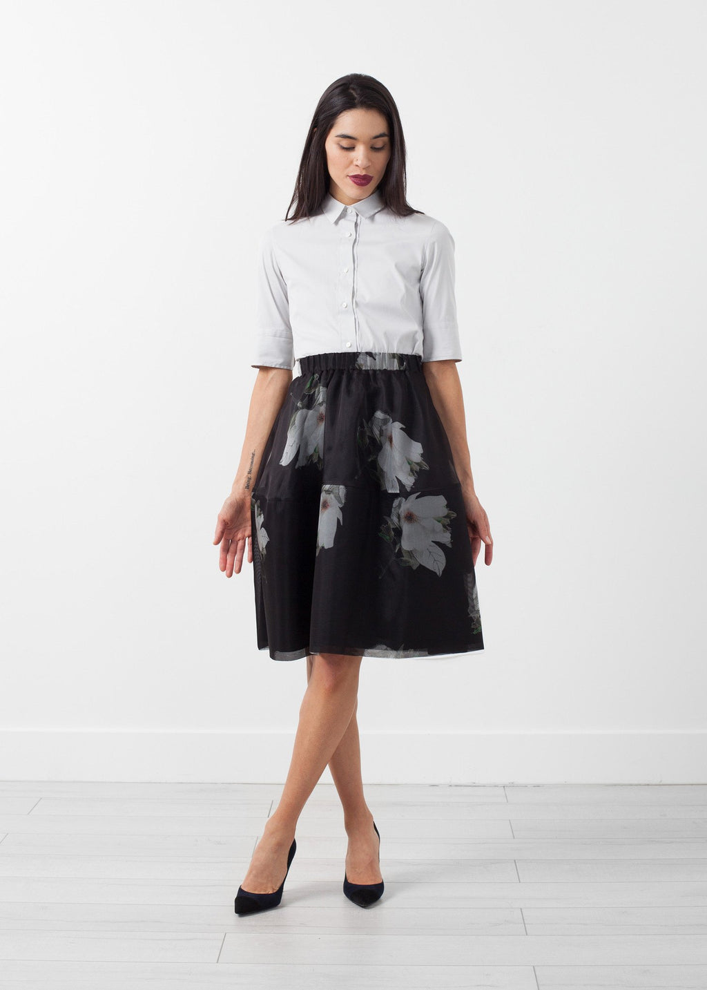 Short Silk Skirt